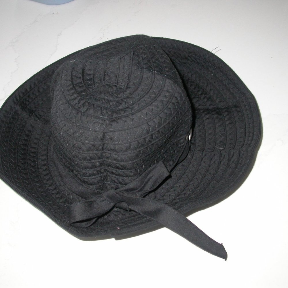 Black Quilted 100% Cotton Hat